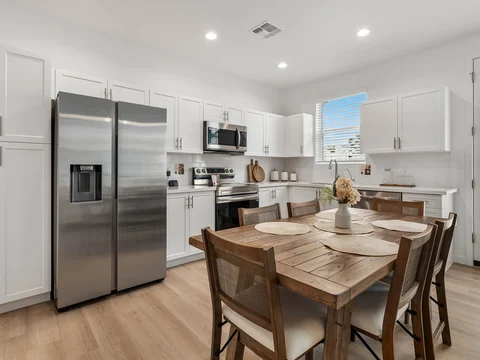 Kitchen with premium stainless-steel appliances